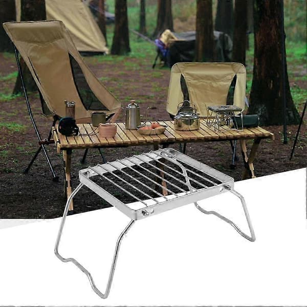 2025 BBQ Grill Bærbar Sammenleggbar Grill i Rustfritt Stål Mini Gassgrill