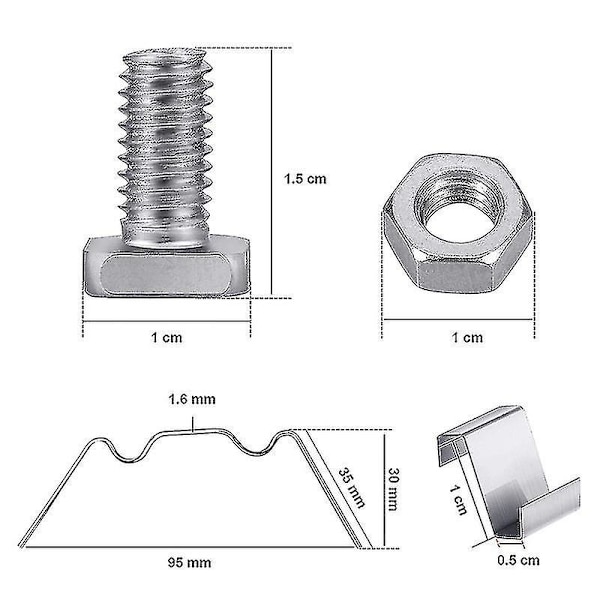 400 stk. drivhus reparations sæt inkl. 100 glasclips med wire clips 100z overlap clips og 100 gree