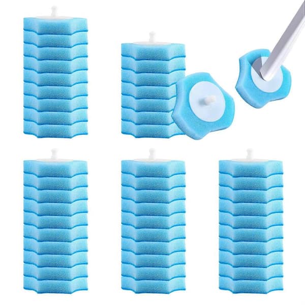 Engångs Toalett Spolbar Refill Fräsch Borste Spolbar - 48 Refiller