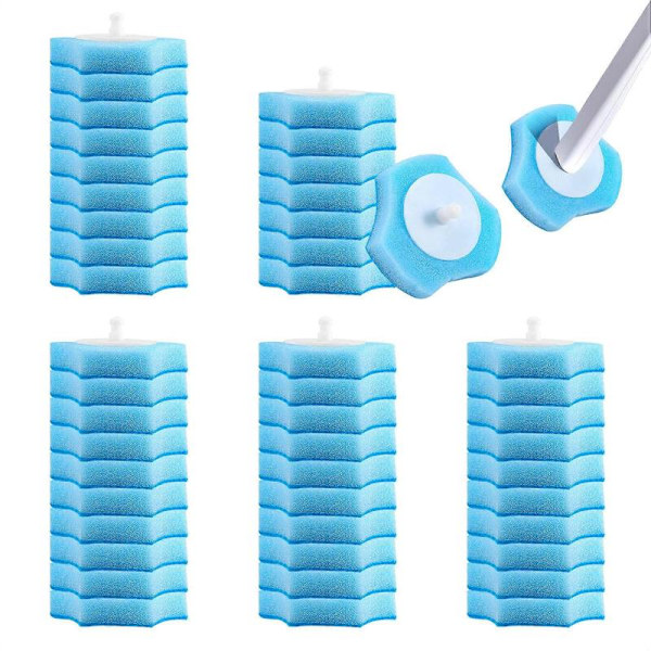 Engangs Toilet Skylbart Refill Frisk Børste Skylbart - 48 Refills