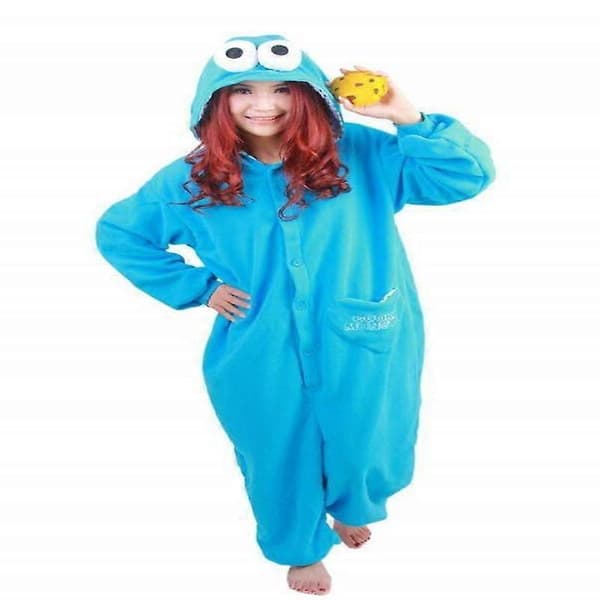 Voksen Sesamgade Cookie Elmo Kostume red M
