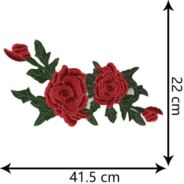 Sew Iron On Patch Peony Embroidery Stickers Decals Clothing Applique Diy Decorative Accessories Necklace Flowers Attractive