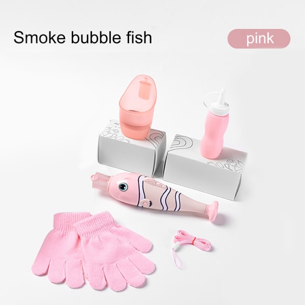 Elastisk boblemaskine legetøjspige elektrisk bobleblæser plads fisk 70ML