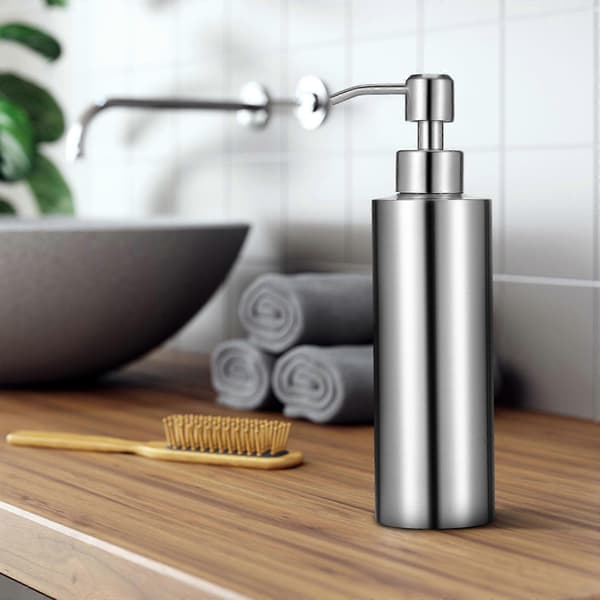 Sæbedispenser 304 Rustfrit Stål Flydende Sæbedispenser til Køkken og Badeværelse (350ML)