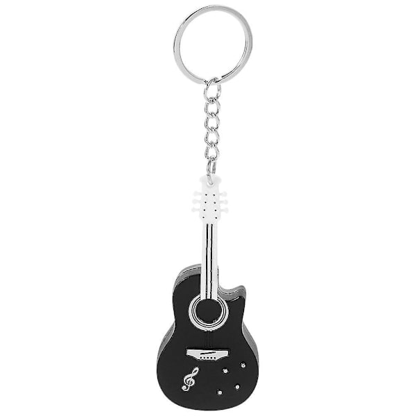 Gitarr Nyckelring Led Ljudande Instrument Nyckelring Ryggsäck Hänge Smycke Väska Charm Tillbehör