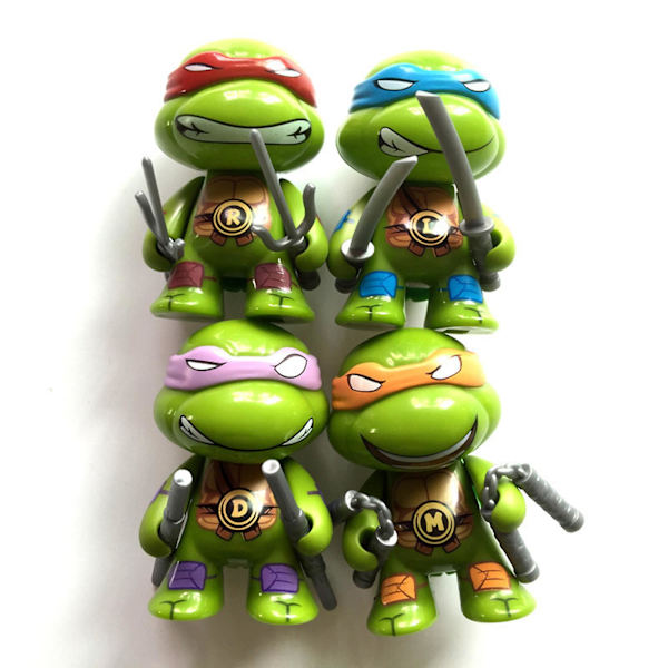 4 stk. Ninja Turtles legetøj, actionfigurer 4,7 tommer høje, Ninja Turtles serie legetøj til børn gave