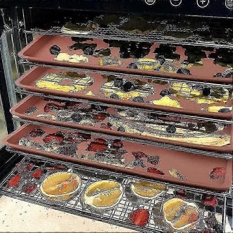 Silikon Dehydrator Mattor 4-Pack för Excalibur Mill Cabela, Nonstick Brickfoder<br>Högkvalitativa Livsmedelsklassade Silikon Dehydrator Ark med Upphöjda Kanter