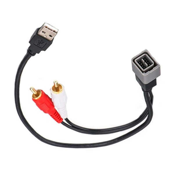 Radio 8-pin grensesnitt USB-port inngangsretensjonskabel for Nissan bilstereo erstatning - høyttalerledning