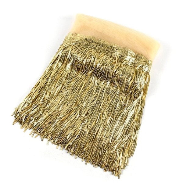 10 Meter Paljett Tofs Spetsdekorationsmaterial GYLLENE 10 METER Gyllene Golden 10Yards-10Yards