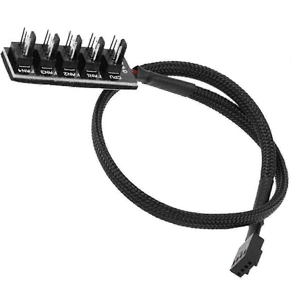 4-benet Pwm-blæserhub, 4-benet stik til CPU-blæser PC-blæserhub, computer CPU/kabinetblæser strøm multi splitter stikkabeladapter til 12v computer 1*5 pin