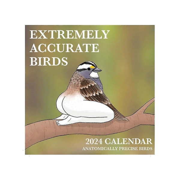 2024 äärimmäisen tarkkojen lintujen kalenteri 2024 lintukalenteri seinäkalenterin koristelujuliste - 29x29 cm