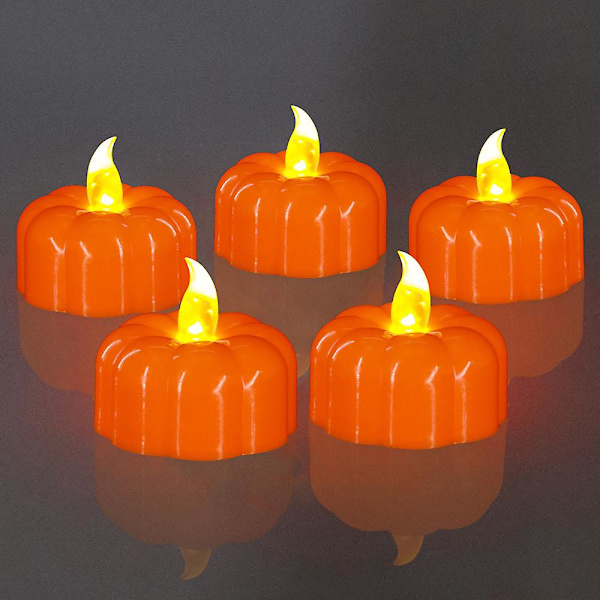 Halloween Mini Kurpitsa Led Lamppu Liekitön Kynttilänvalo Juhla Koristelu