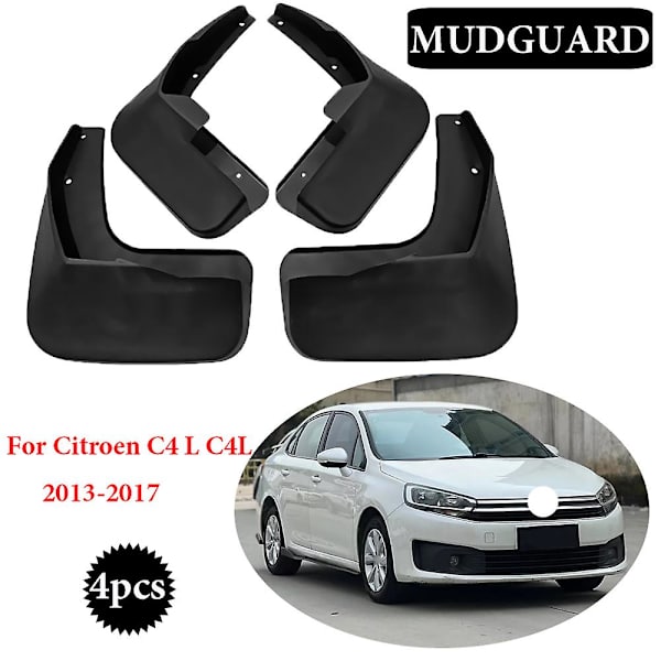 Høj kvalitet bil forreste bagerste stænklapper til Citroen C4 L C4l 2013 2014 2015 2016 2017 Sedan tilbehør mudderklap skærme 4stk