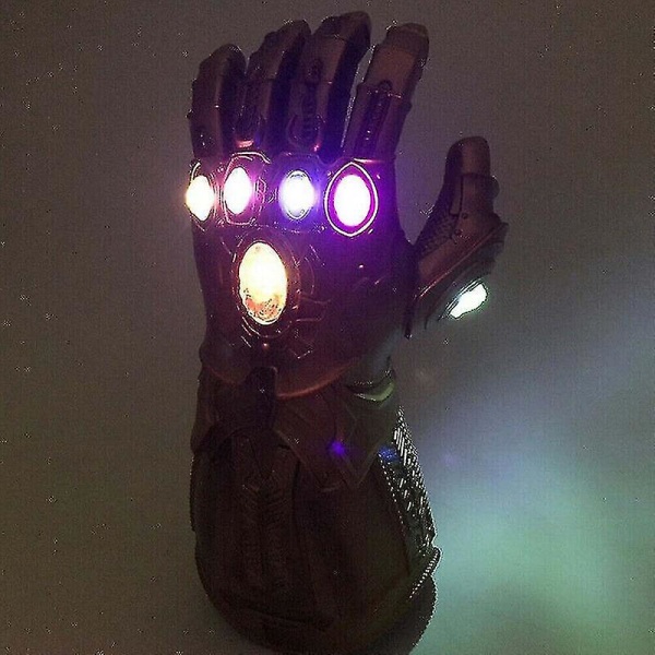 Thanos-hansker for barn Infinity Gauntlet med LED-lys Avengers 4 Cosplay-leketøy