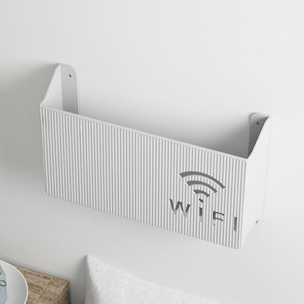 Kabelorganisatör Väggmonterad Wifi Router Förvaringslåda Fodral Heminredning Vardagsrum