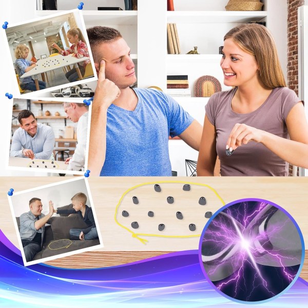Magnetiskt schackspel, roligt bordmagnet spel pussel strategispel, magnetiskt brädspel familjespel julklapp till barn vuxna (YX) B med rep