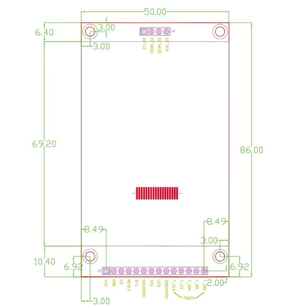 2,8\" SPI TFT LCD-skjerm Touch Panel LCD Touch Screen Shield