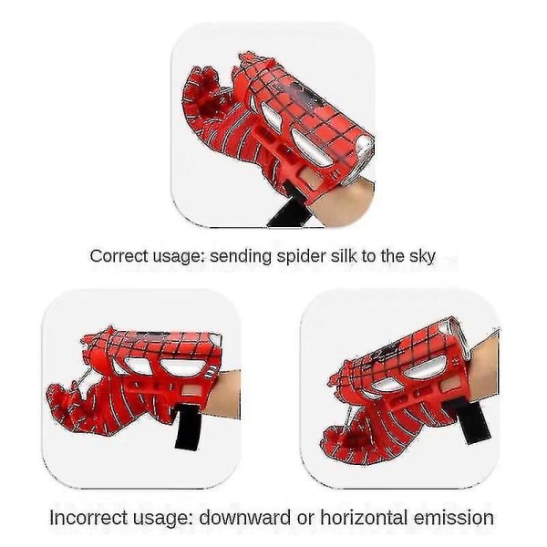 Mega Blast Web Shooter Käsineellä Ja Suihkutettavalla Nesteellä