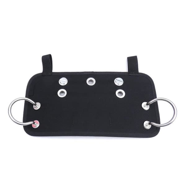 Scuba Tech Dykking Butt Plate Rustfritt Stål Håndtak Dykkesele Svart