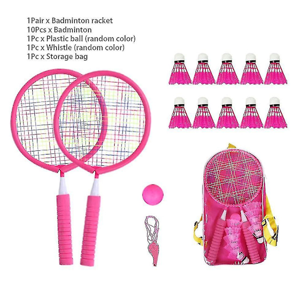 Badmintonset för barn, min Badmintonset med 10 badminton för barn från 2-12 år
