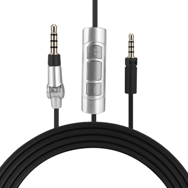 Høretelefonkabel til Sennheiser Momentum - Erstatningslydkabel til Android iPhone (sort)
