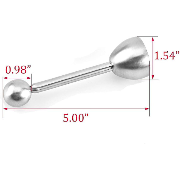 Eggkoppersett og eggeåpner i rustfritt stål (7 deler)