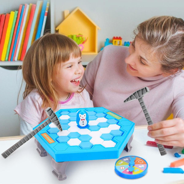 Rädda pingvinen på isen spel, pingvinfälla isbrytare aktivera isbrytande familjefest barn pusselbord slå blocket