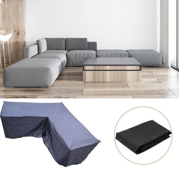 Black Dust Covers Waterproof Dustproof Garden Furniture Covers Furniture Corner Sofa Protective Dust Covers