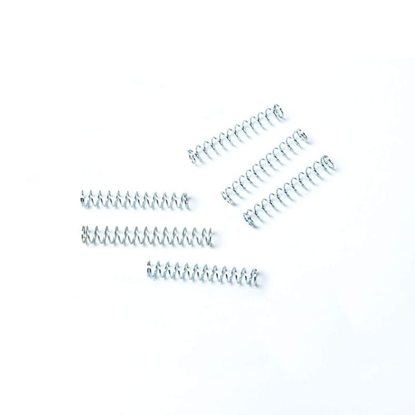 100 stk. tilpassede galvaniserede stålmetal små spiralfjedre egnet til kuglepen ståltrådsdiameter 0,4 mm ydre diameter 4 mm længde 30 mm