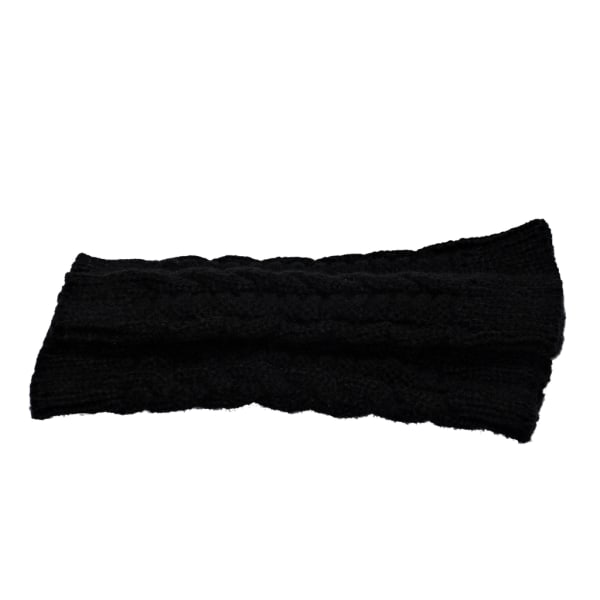 Armvärmare stickade, fingerlösa & korta [20cm] - Handledsvärmare black