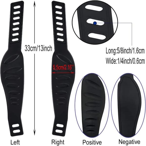 2-pack Pedal Straps for Exercise Bike, Robust and Adjustable - Universal