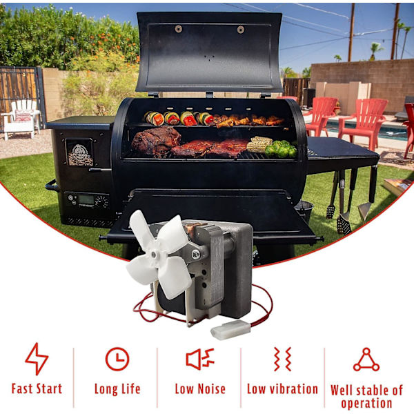 Päivitetty 2.0rpm ruuvikuljetinmoottorin vaihto-osat Traeger-pellettirille Pit Boss -pellettirille Camp Chef -savustimelle Z Grills -pellettisavustimille