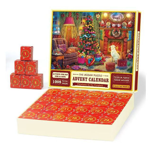Joulun adventtikalenteri palapeli tee-se-itse lasten lelut joulun lähtölaskenta blind box DIY opetuslelut 1000 kpl