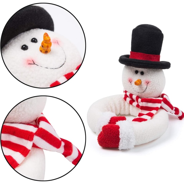 2-pak julegardinspænde dukke Santa & Snowman Creative Gardin Tieback, til julens vinduesudsmykning (rød og hvid)