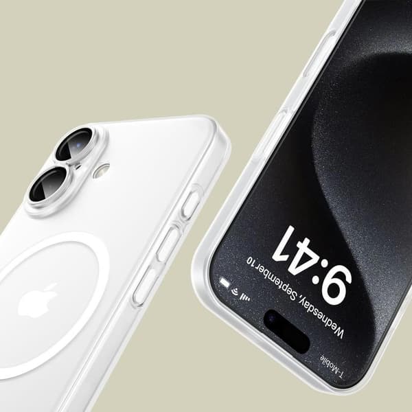 Tech-Protect iPhone 16 Deksel MagSafe MagSlim Matt Hvit 50