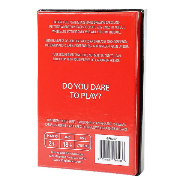 Dare Duel - Et kreativt sexspill for alle Kortspill Party Game