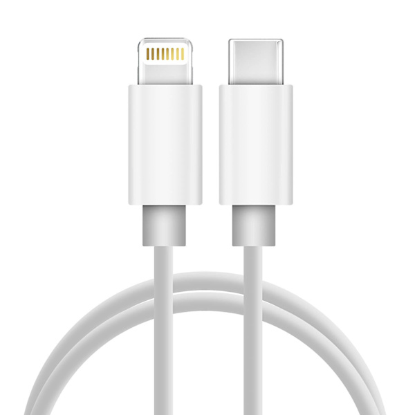 USB-C Kabel til Lightning Lading og Synkronisering Hurtiglading Resistent Silikon 1m White
