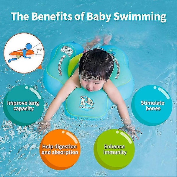 Flytande Babybadring Uppblåsbar Baby Simring Barn Midjering Uppblåsbara Poolleksaker Simbassäng [HK] XL
