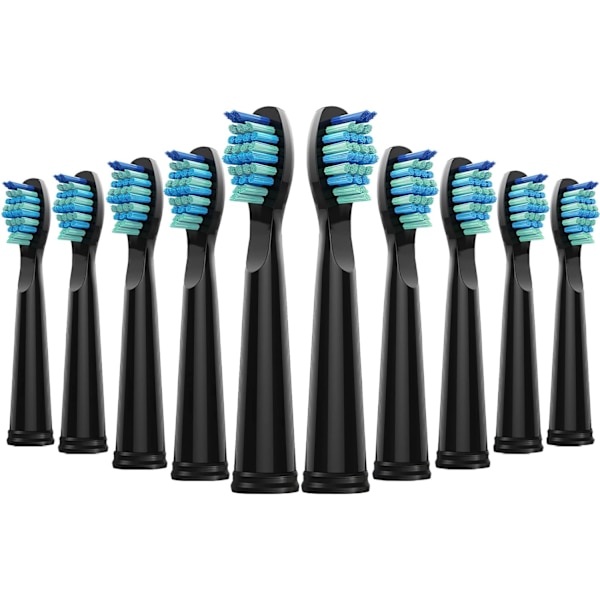 10-pack ersättningsborsthuvuden för Fairywill, elektriska tandborsthuvuden för Fairywill FW-507/508/515/551/917/959/2011/D1/D3/D7/D8