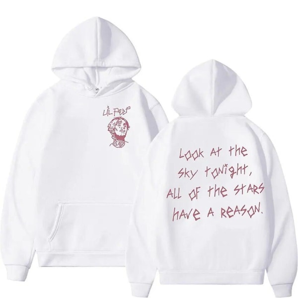 Rapper Lil Peep Tour Concert Hoodie Herr Hip Hop Mode Pullover Sweatshirt Unisex Casual Långärmad Huva Gotisk Streetwear Svart XXL