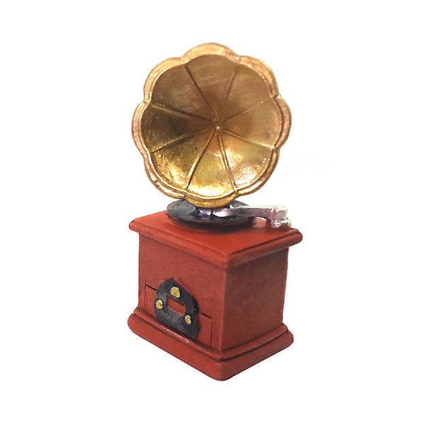Koristeellinen koti mini talo koriste Vintage musiikkirasia Mini talo tarvikkeet Retro gramofoni