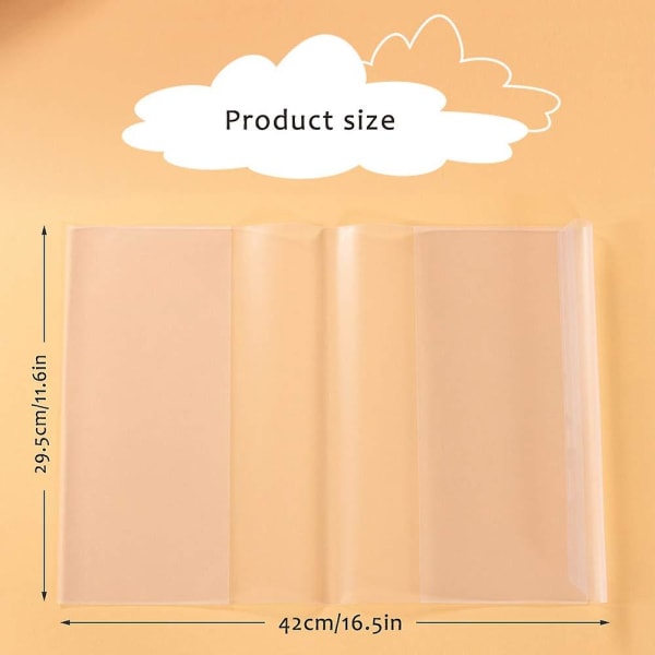 10 pcs A4 transparent practice book covers, transparent cover, reusable thick plastic and adjustable transparent book covers