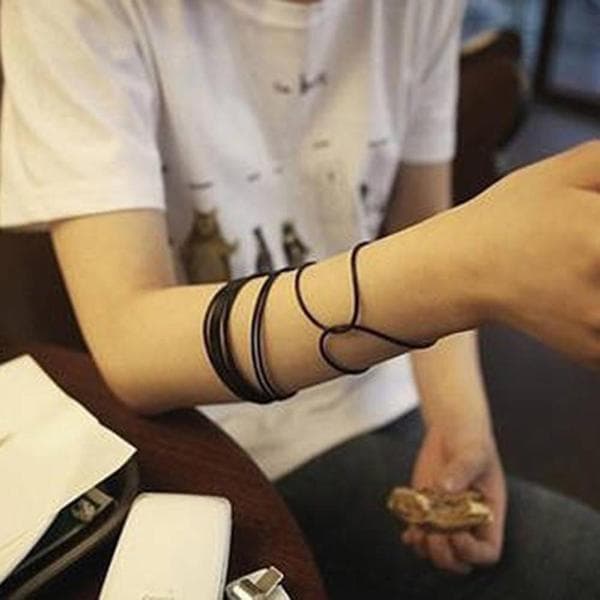10 stk. Elastikker Shag Bands Armbånd Gummibånd Jelly Sorte Armringe