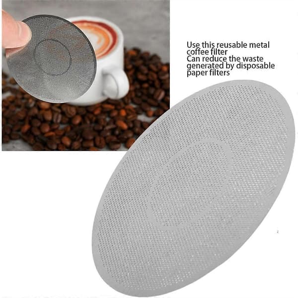 2 stk. 62 mm skivekaffefilter, til kaffemaskine Silver