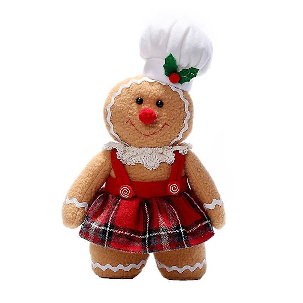 30cm Pepparkaksgubbe Docka Plyschleksak Mjuk Fylld Dockor Julgransprydnad Dekor