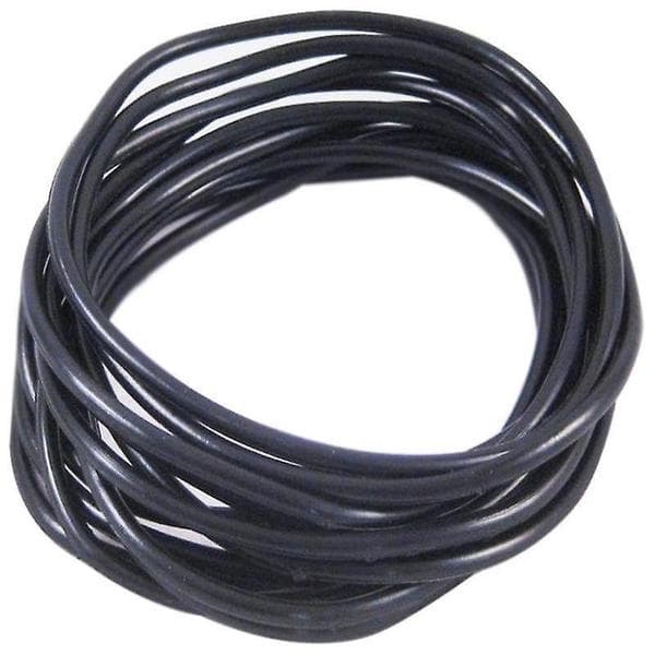 10 stk. Elastikker Shag Bands Armbånd Gummibånd Jelly Sorte Armringe