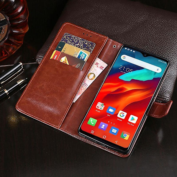 For Blackview A80 Plus Crazy Horse Texture Case Brown