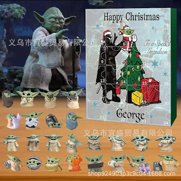 Otwoo  Adventskalender Jul Nalle Puh  Stitch Baby Yoda Toy Story Leksak Set Anime Modell Leksak Barn Julklapp 7 With Box