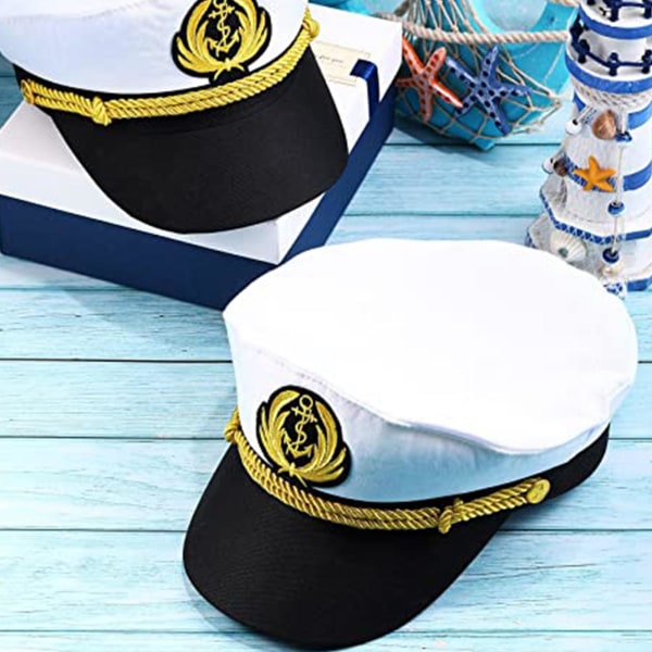 Yacht Kapten Hatt Sjöman Kapten Kostym Herr Sjöman Mössa Beanie Marin Hatt