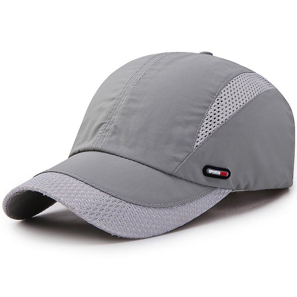 Herre- og dame-sportsbaseball-mesh-hat løbevisir åndbar kasket sommer unisex Gray